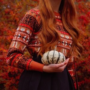 Joanie Clothing Cozy Print Sweater